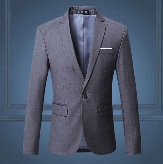Spring And Autumn Solid Color Casual One Button Men's Small Suit - Pre2brand