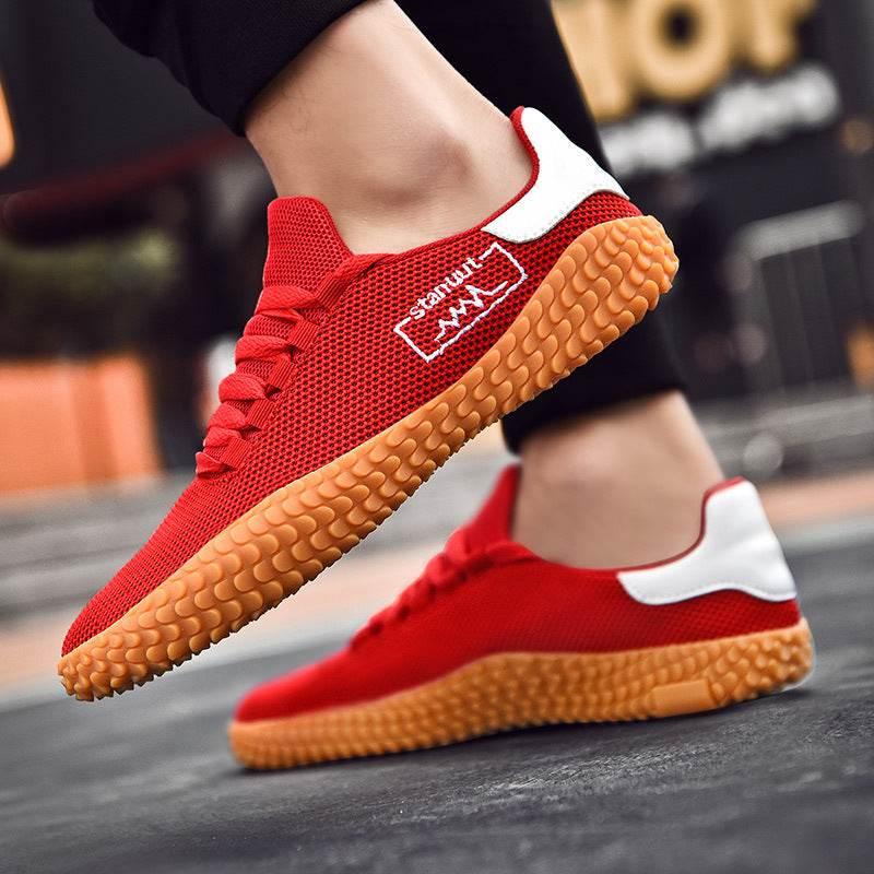 Spring and Summer Flying Woven Casual Shoes Large Men's Shoes Beathable Korean Forrest Gump Sneakers - Pre2brand