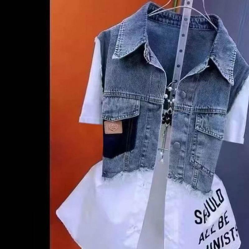 Striped Denim Coat Women's Design Niche Jacket Top - Pre2brand