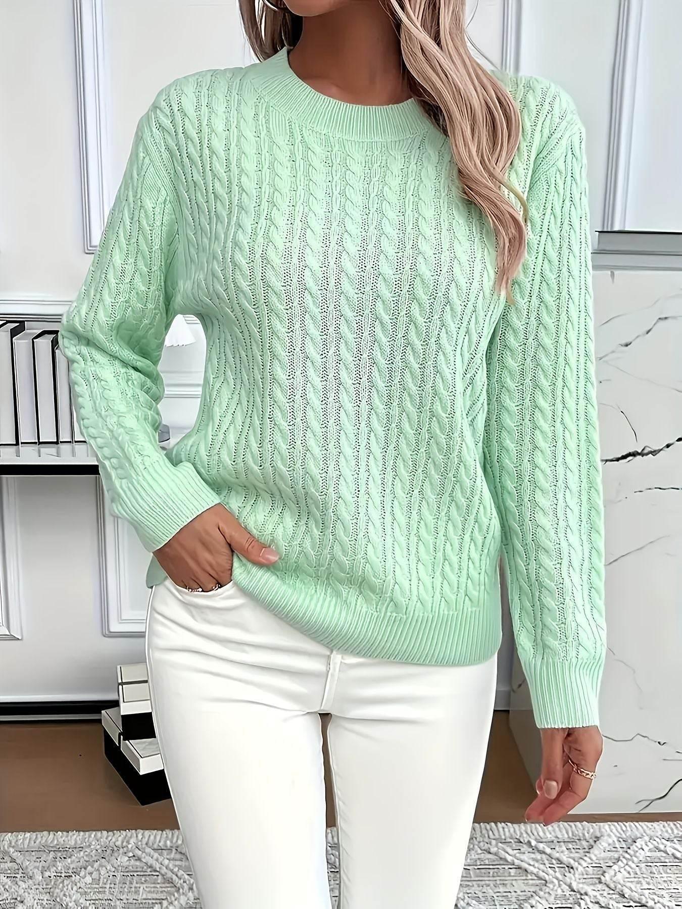 Versatile Fashion Classic Twist Round Neck Sweater - Pre2brand