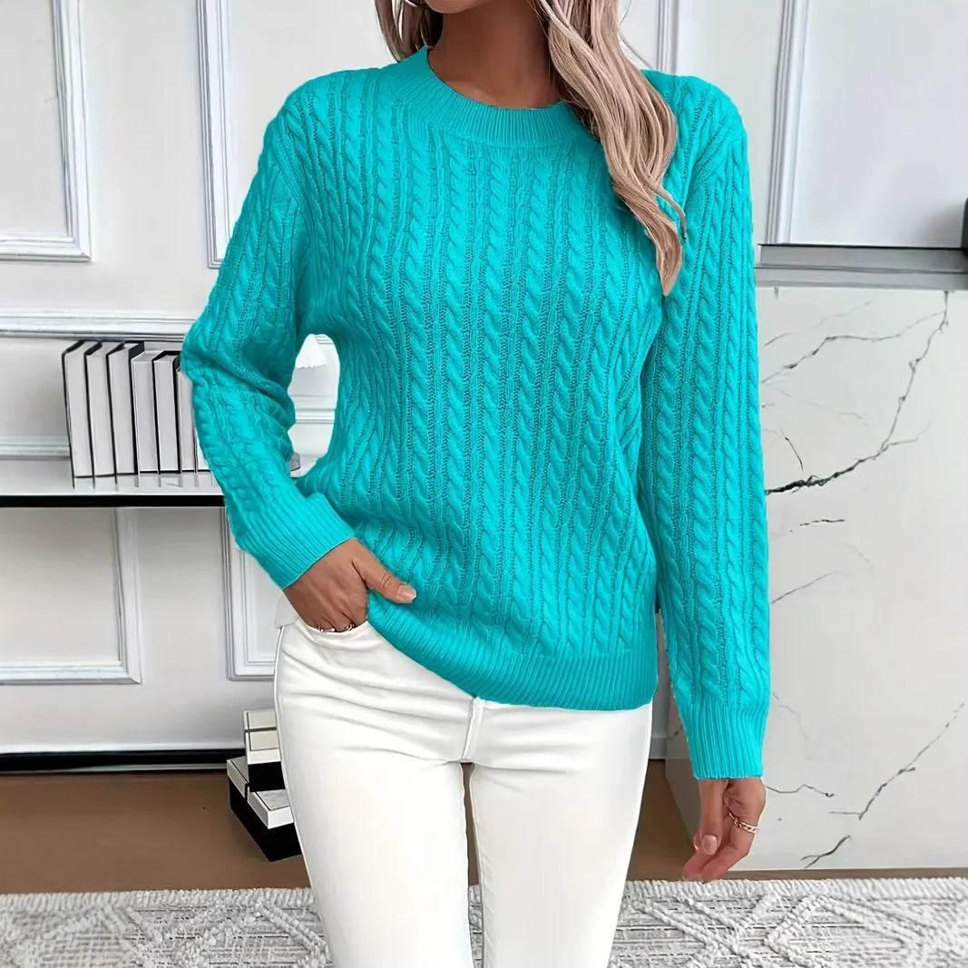 Versatile Fashion Classic Twist Round Neck Sweater - Pre2brand