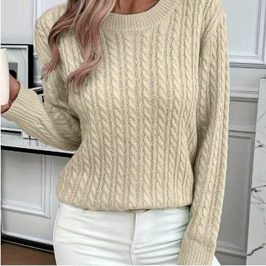 Versatile Fashion Classic Twist Round Neck Sweater - Pre2brand