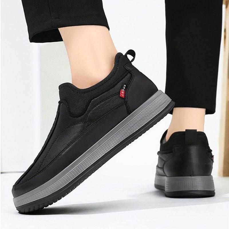 Winter Warm Fleece Snow Boots Round - toed Platform Ankle Boot Fashion Simple Non - slip Flat Cotton Shoes Men - Pre2brand