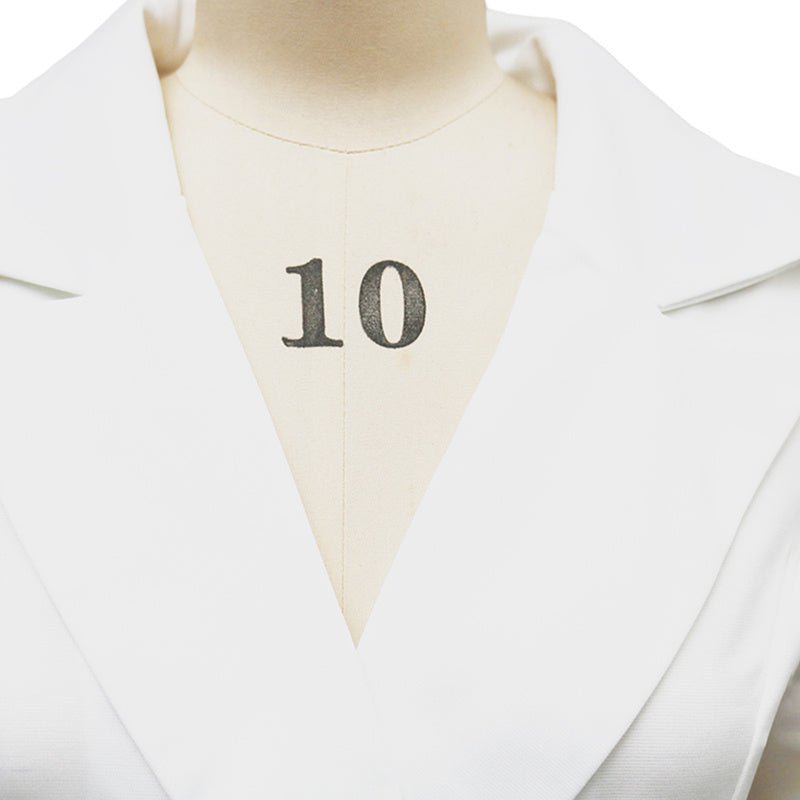 Women's Solid Color Notch Lapel Dress Long Sleeve Button Front Midi Dress For Office & Formal Wear - Pre2brand